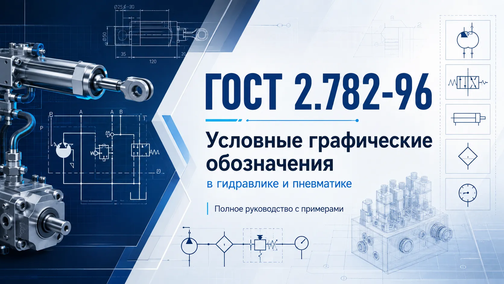 ГОСТ 2.782-96: Условные графические обозначения в гидравлике и пневматике (Полное руководство с примерами)
